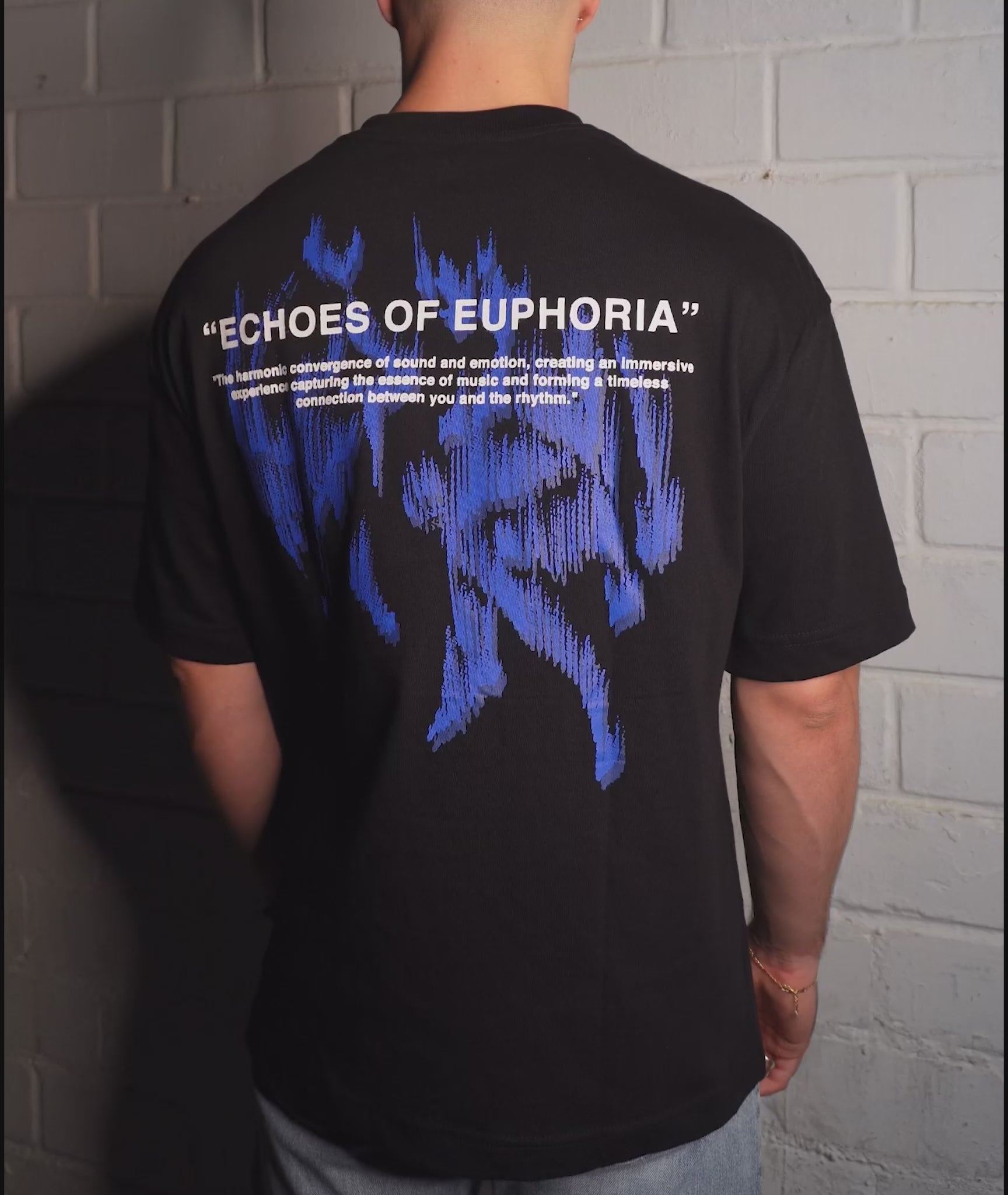 GROOVYCLO - Echoes of Euphoria Oversized Tee Black